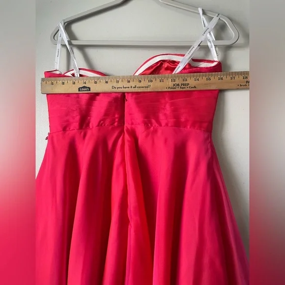 Hannah 12 Pink Embellished Ruched Strapless Prom Dress Special Occasion EUC - Picture 4 of 7